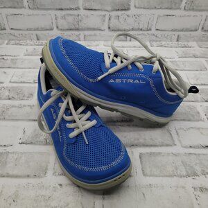 RARE Astral Brewer 2.0 Neon Blue SAMPLE Water Sneakers Lace Up Mesh Men's Size 9